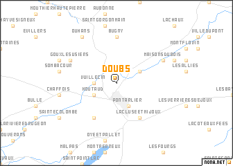 map of Doubs