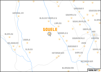 map of Douélé