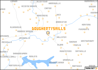 map of Doughertys Mills