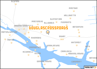 map of Douglas Crossroads