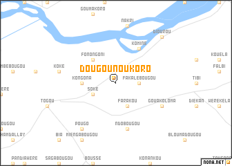 map of Dougounoukoro