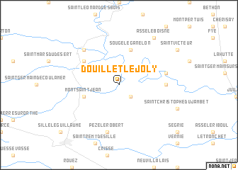 map of Douillet-le-Joly