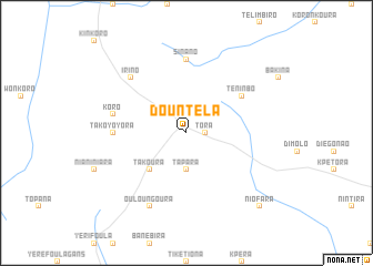 map of Dountéla