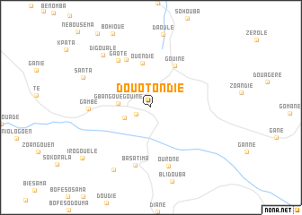 map of Douotondié