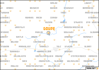 map of Doupě