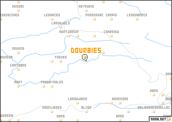 map of Dourbies