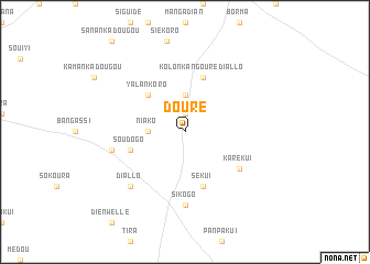 map of Douré