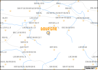 map of Dourgne