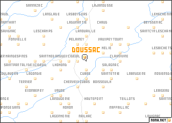 map of Doussac