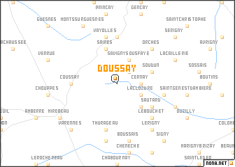map of Doussay