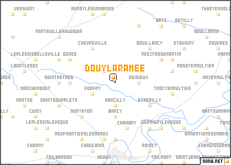 map of Douy-la-Ramée