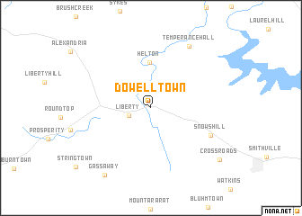 map of Dowelltown