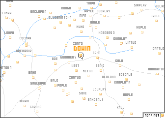 map of Dowin