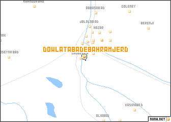 map of Dowlatābād-e Bahrāmjerd