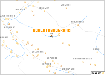 map of Dowlatābād-e Khākī