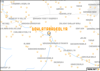 map of Dowlatābād-e ‘Olyā