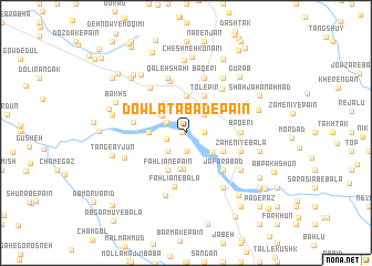 map of Dowlatābād-e Pā\