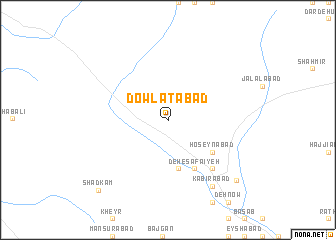 map of Dowlatābād
