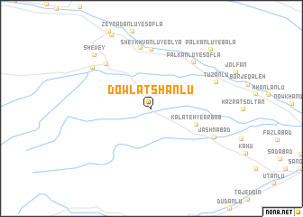 map of Dowlat Shānlū