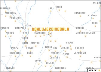 map of Dowlūjerdīn-e Bālā