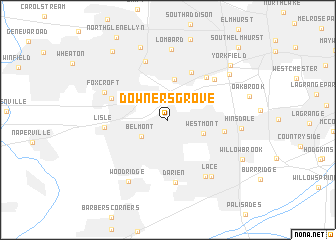 map of Downers Grove