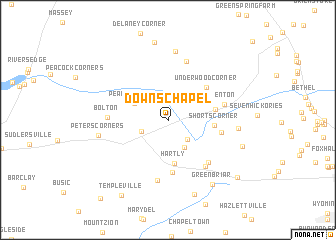 map of Downs Chapel