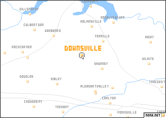 map of Downsville