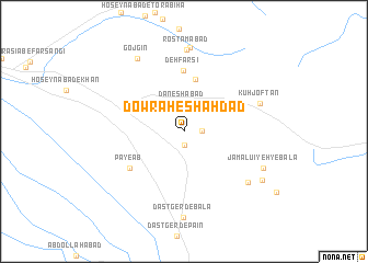 map of Dow Rāh-e Shahdād