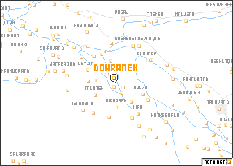 map of Dowrāneh