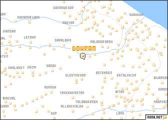 map of Dowrān