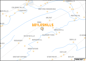 map of Doyles Mills