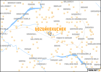 map of Dozdak-e Kūchek