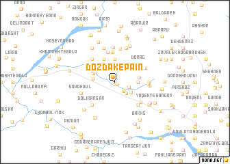 map of Dozdak-e Pā\