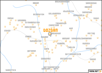 map of Dozdān