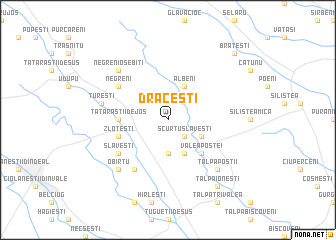 map of Drăceşti