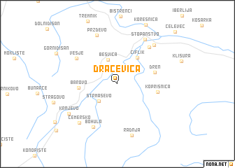 map of Dračevica