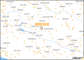 map of Dračevo