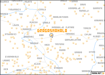 map of Dragaš-Mahala