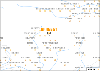 map of Drăgeşti