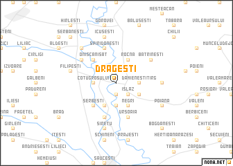 map of Drăgeşti