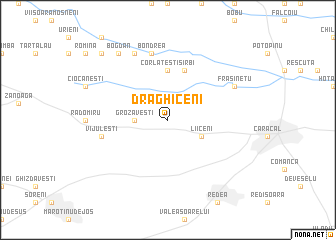 map of Drăghiceni