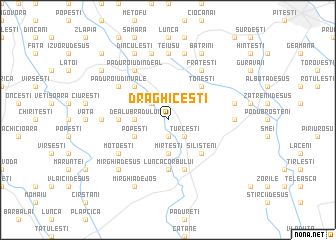 map of Drăghiceşti