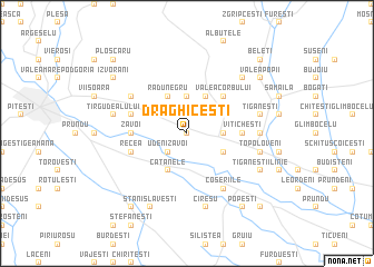 map of Drăghiceşti