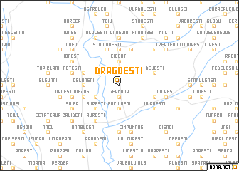 map of Drăgoeşti