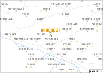 map of Drăgoeşti