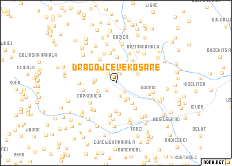 map of Dragojčeve Košare