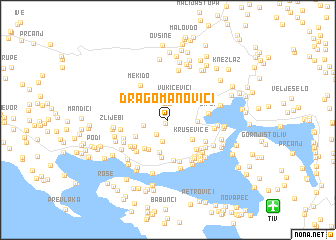 map of Dragomanovići