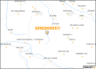 map of Dragomireşti