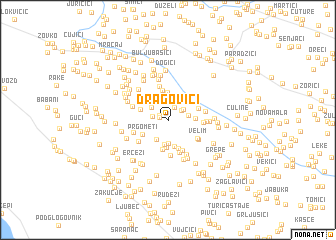 map of Dragovići