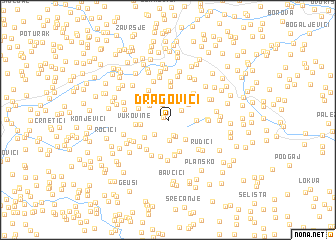 map of Dragovići